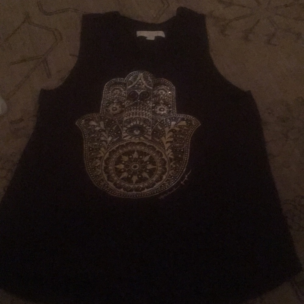 Spiritual Gangster tank top black gold Hamsa new